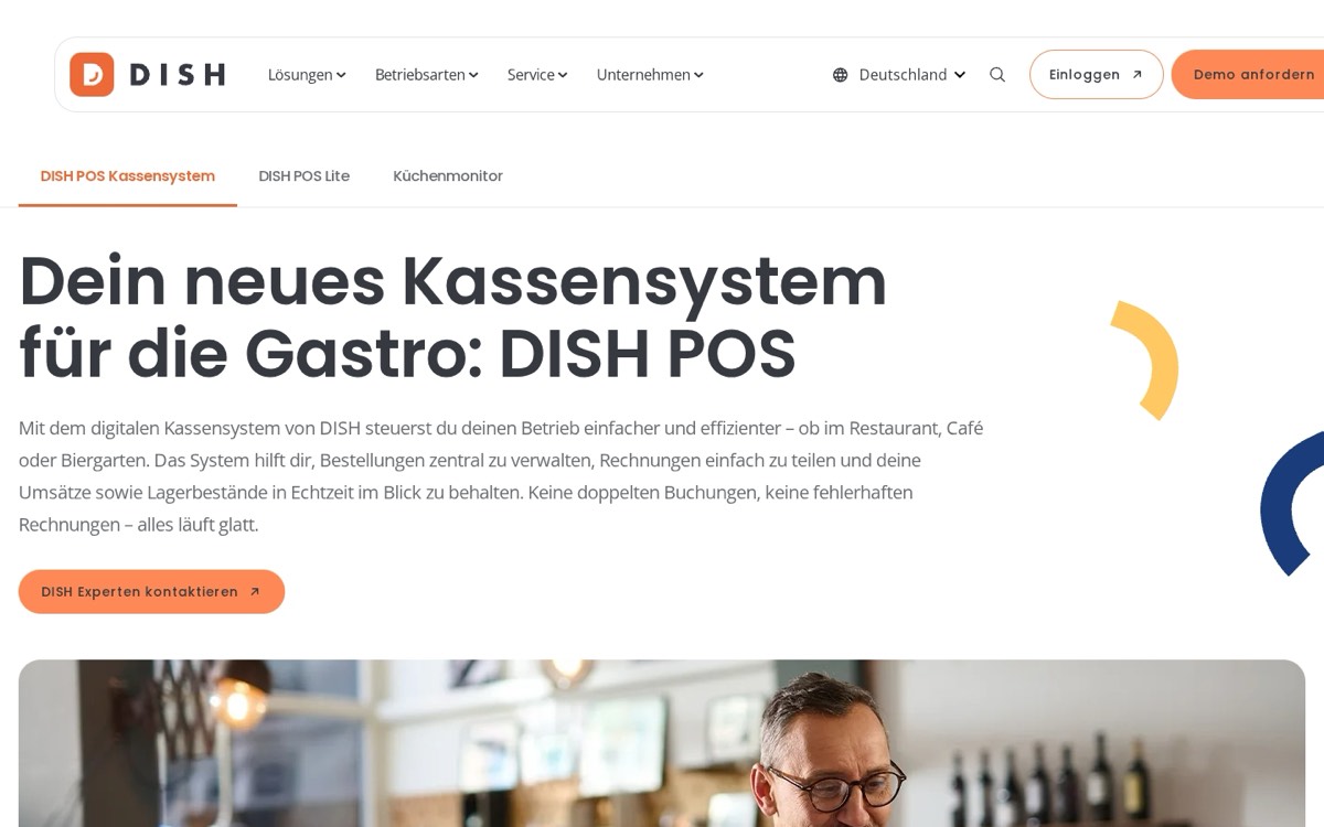 Website von DISH POS