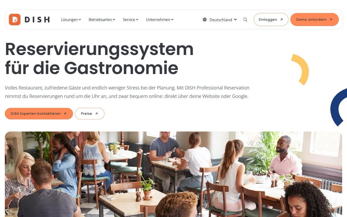 Website von DISH Reservation