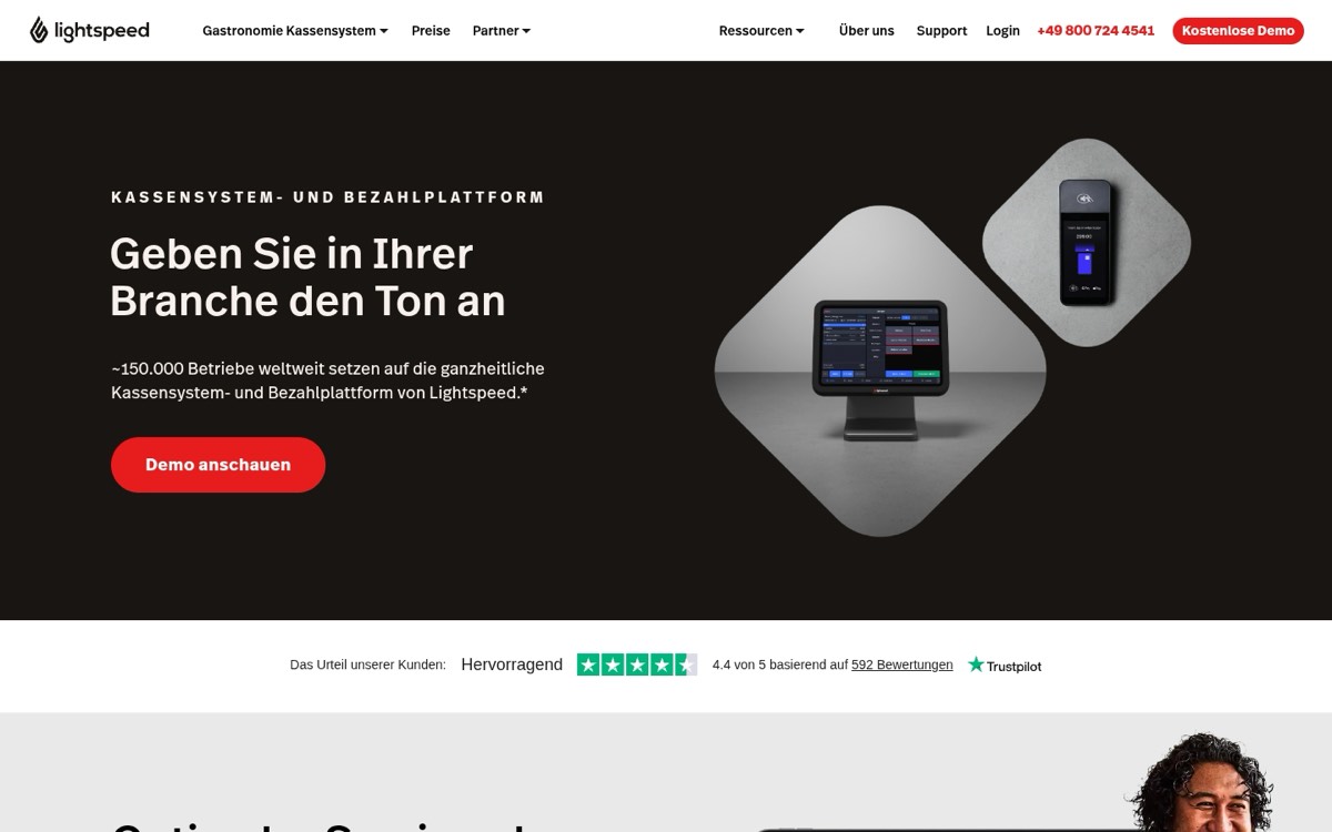 Website von Lightspeed