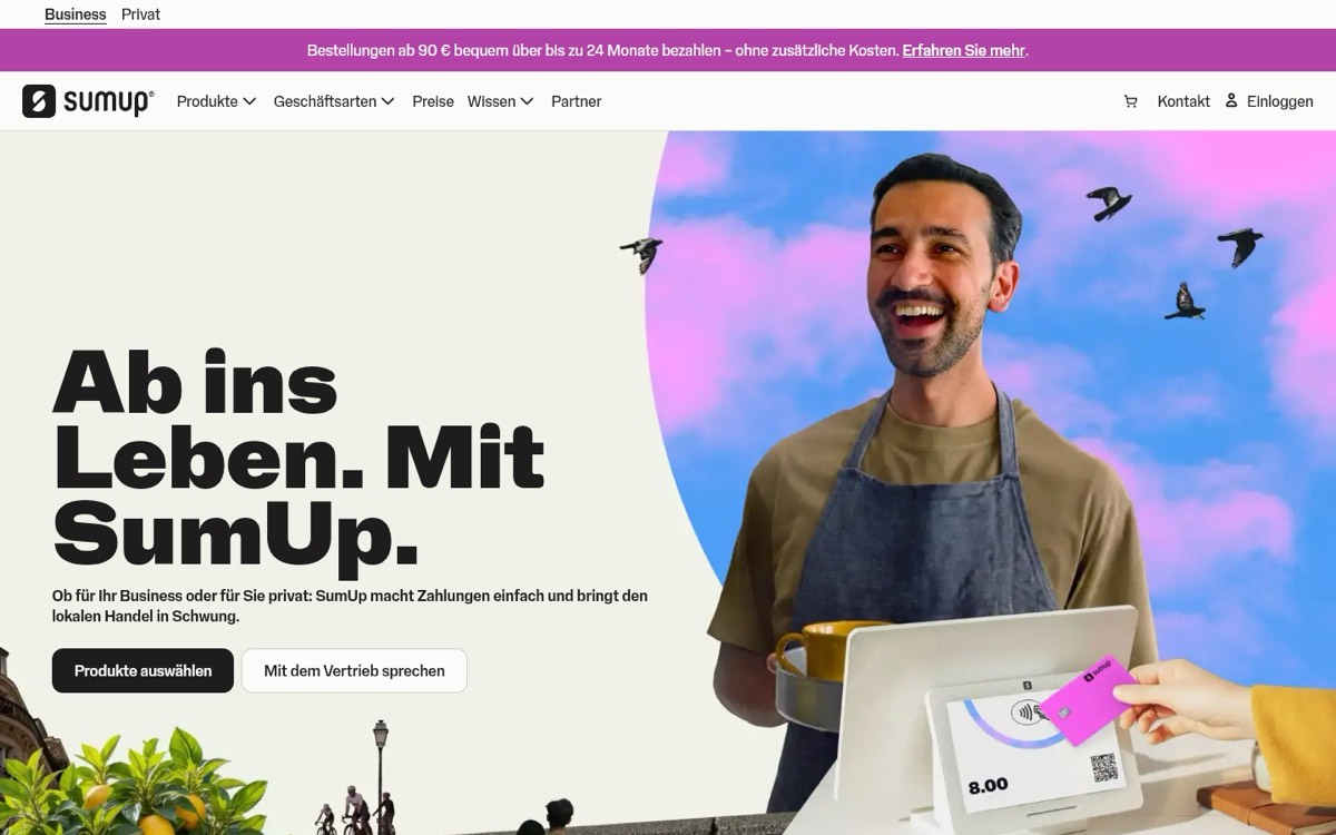 Website von SumUp