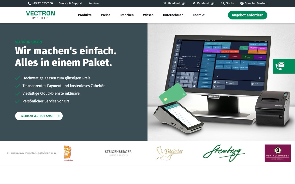 Website von Vectron